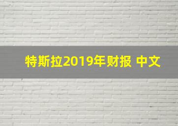 特斯拉2019年财报 中文